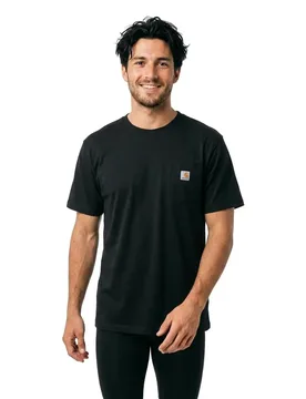 T-shirt à Manches Courtes Irvine 3d Logo Black XL - Carhartt - FashionsVida