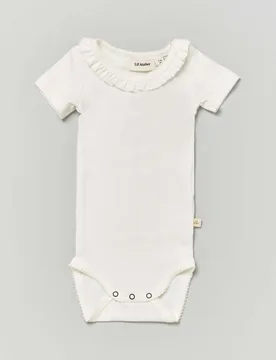 Body Lil'Atelier panna a maniche corte con rouches - Lil' Atelier - FashionsVida