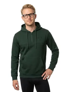 Felpa Con Cappuccio Scuba Regular Fit Dark Green L
