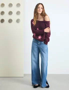 Jersey hombro caido estampado de mujer - Green Coast - FashionsVida