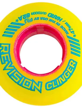 Roues De Patins Clinger Outdoor 4 Unités Yellow / Pink 80 mm/82A unisex