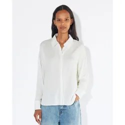 Camisa de mujer de manga larga lisa