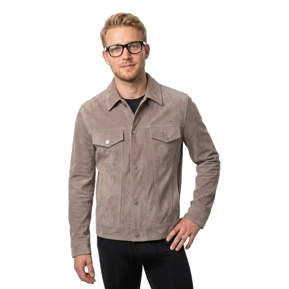 Giacca Di Pelle Johot 10235018 Open Grey 54 - BOSS - FashionsVida