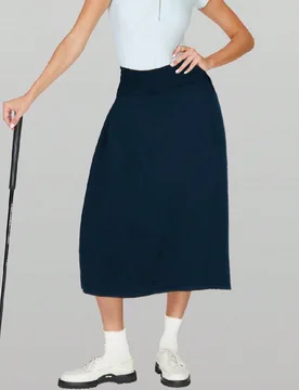 Falda de longitud media para Halloween con bolsillos, estilo digno, 29 pulgadas de largo, longitud hasta la rodilla, diseño de cintura alta, estiliza - Shein - FashionsVida