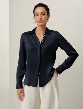 Chemise en Soie Double Joe Ajustée S