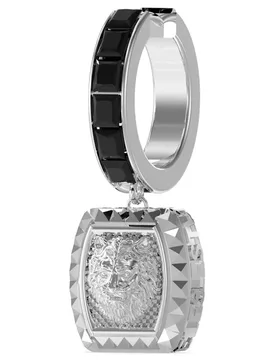 Orecchini Lion King Silver / Black One Size - Guess - FashionsVida