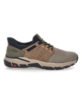 Sneaker da uomo beige e verde con inserti tecnici 68882672301E 44