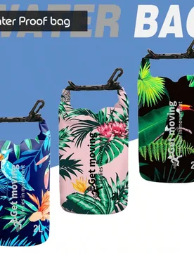 Bolsa impermeable con estampado digital, adecuada para playa, trekking en ríos, snorkel, natación, viajes al aire libre, bolsa de almacenamiento de - Shein - FashionsVida