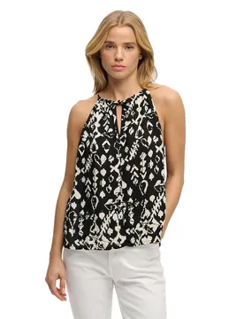 Blouse Sans Manches Beach Aztec Ikat Black XS