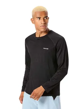 Maglietta A Maniche Lunghe Merino Black XL