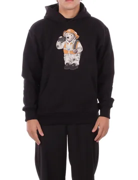 Uomo felpa f5mkmahs051 110 hoodie man black - MARKET - FashionsVida