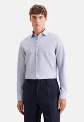 X-Slim Business Hemd Druck Blau 41