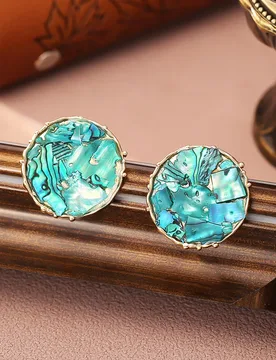 Fashionable and exquisite natural shell earrings, light luxury and high-end abalone earrings, niche design personalized earrings - Aliexpress - FashionsVida