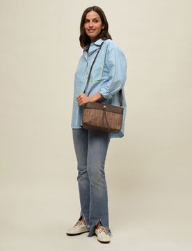 Rangri Small raffia effect shoulder bag