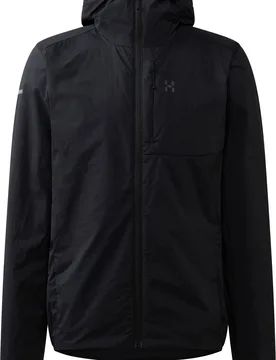 Veste de randonnée légère et déperlante - L.I.M Mimic Barrier Hood M True Black en Softshell - Taille S - Noir - Haglöfs - FashionsVida