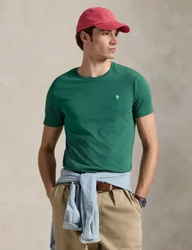 Camiseta de hombre de algodón con logo bordado - Polo Ralph Lauren - FashionsVida