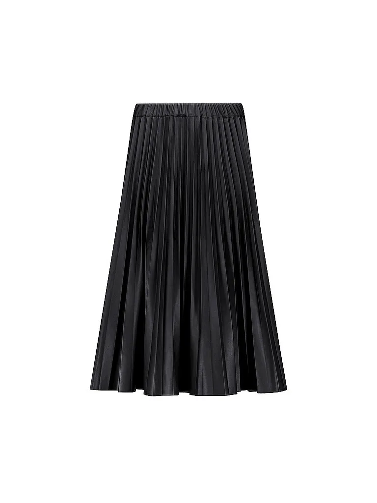 Jupe mi-longue aspect cuir noir 34 - monari - FashionsVida