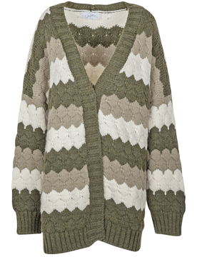 Cardigan - 441922 - Verde/Panna