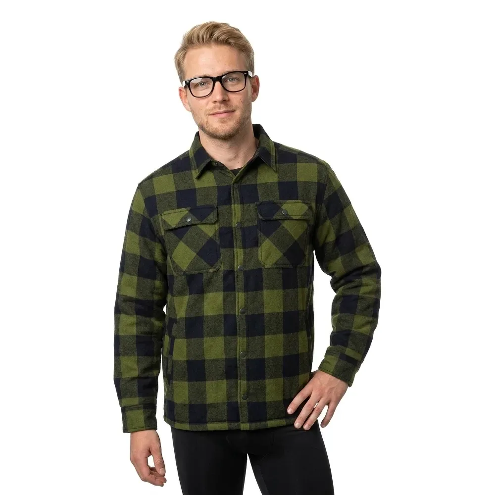 Logo Long Sleeve Shirt Olive M Men - Kinetic - FashionsVida