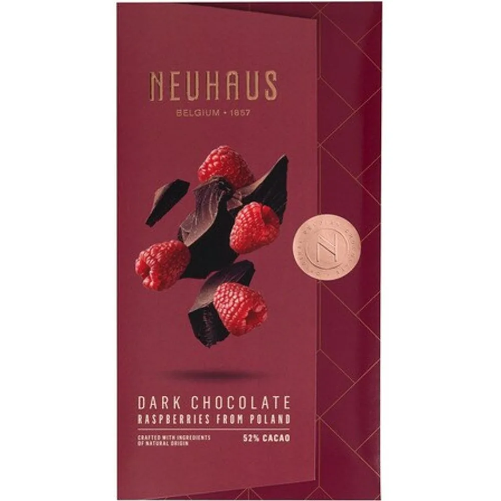 Tableta de chocolate negro con frambuesas de Polonia - Neuhaus - FashionsVida