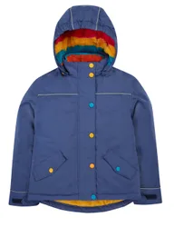 In-1 Hooded Fleece Lined Raincoat (1-10 Yrs) Navy unisex