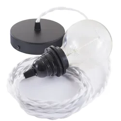 Cables Lampe Suspendue Pendel Pour Abat-jour Tc01 2 M White / Black One Size