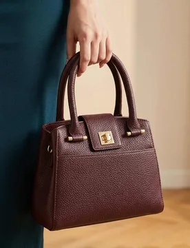 Leather handbag Burgundy female - Jones Bootmaker - FashionsVida