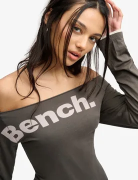 Superdry Damen Bench Langarm-layertop in Schmaler Passform Dark Grey - Größe: Xxs - 39.99 - FashionsVida