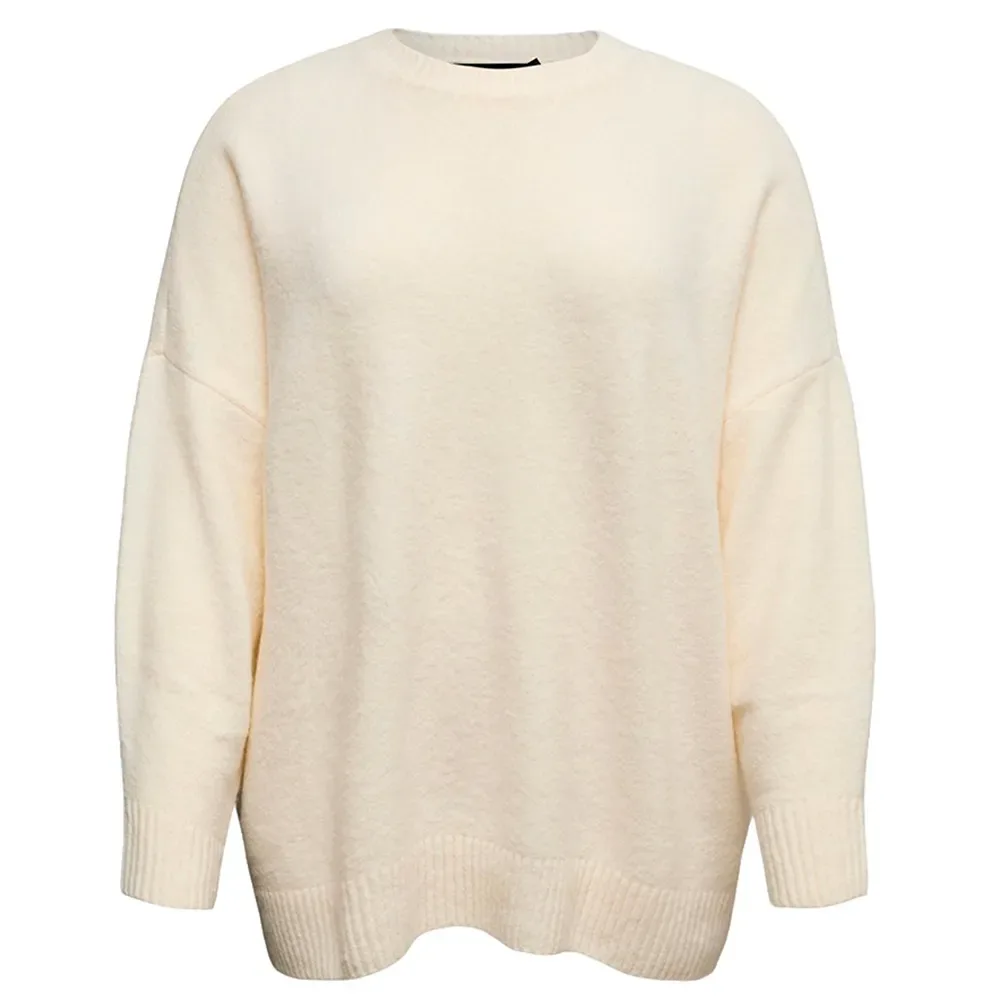 Pull Boom O-neck Birch / Melange L - Vero Moda Curve - FashionsVida