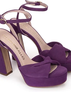 Sandalias de tacón de mujer con pulsera y plataforma - Pedro Miralles - FashionsVida