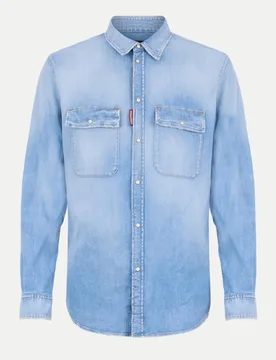 Regular-Fit Jeanshemd Blau 56 - Dsquared2 - FashionsVida