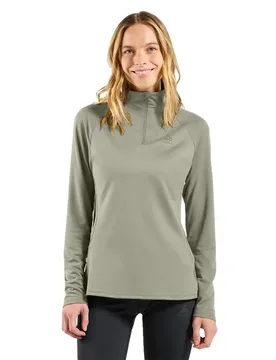 Felpa Con Mezza Zip Essential Ceramiwarm Shadow L