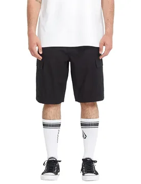 Pantaloni Corti Cargo Strange Tripper 22´´ Black 30 - Volcom - FashionsVida