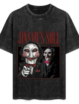 Vintage Saw Jigsaw Horror retro T-Shirt Gym Exercise Short Sleeve T-Shirt - Aliexpress - FashionsVida