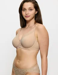 Amourette W01 Wired Minimiser Bra (C-F) Biscuit female