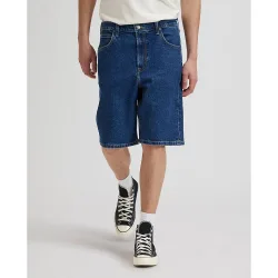 Pantalones cortos vaqueros de hombre de corte relajado en azul
