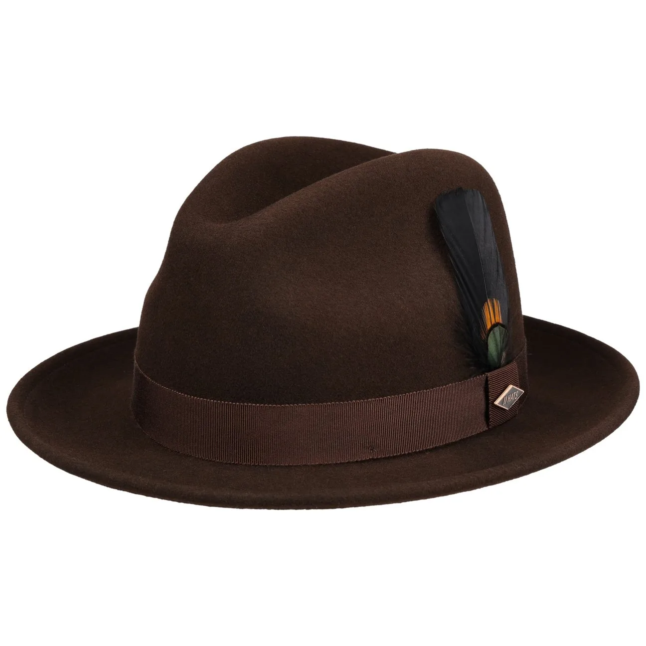 Lormont LiteFelt Fedora Hat by - brown - Size: L (58-59 cm) - JJ Hats - FashionsVida
