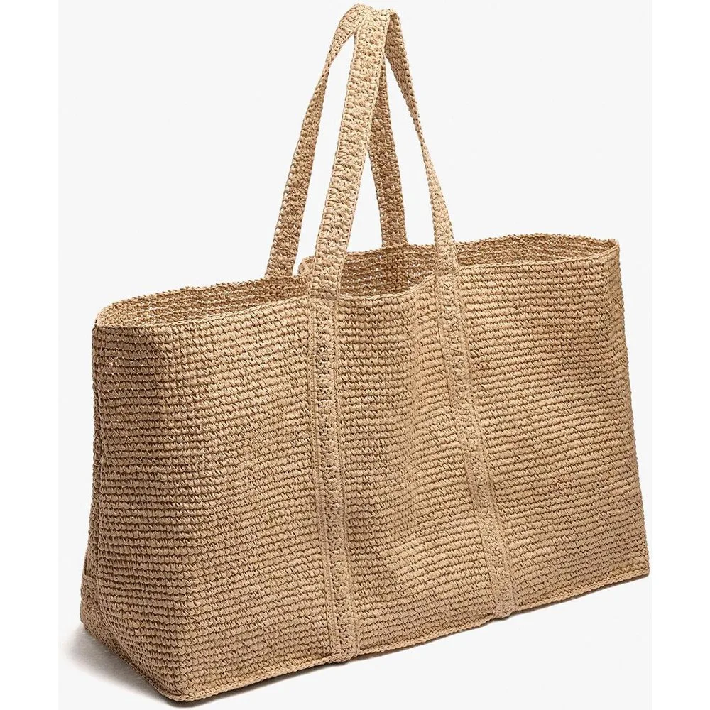 Shopper efecto rafia en liso - Parfois - FashionsVida