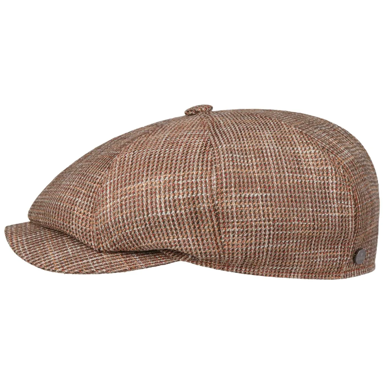 Namarra 8 Panel Flat Cap by - rust-beige - Female - Size: S (54-55 cm) - Lierys - FashionsVida
