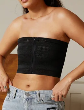 Pieza Chaleco de compresión de pecho para mujeres, Binder de pecho con cremallera, Top binder de pecho sin costuras y ajustable - Shein - FashionsVida