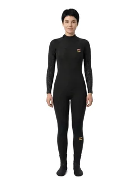 Combinaison En Néoprène à Manches Longues Et Fermeture éclair Dans Le Dos Synergy 3/2 Mm Wild Black 12 - Billabong - FashionsVida