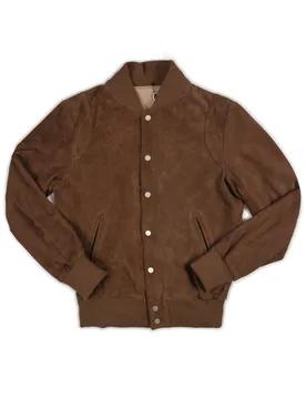 Bomber Con Bottoni Tes. Camoscio DF812 43 FORESTA - DFOUR - FashionsVida
