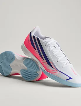 F50 Hyperfast League Indoor Football Boots 40 Cloud White / Solar Purple / Solar Turbo - Adidas - FashionsVida