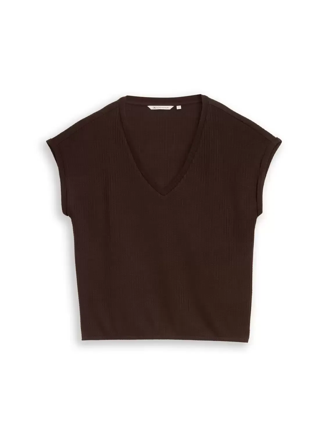 XS structured V-neck T-shirt female - XS - FashionsVida