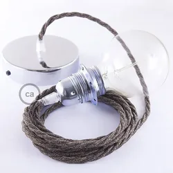Cables Lampe Suspendue Pendel Pour Abat-jour Tn04 Diy 1 M Brown / Chrome Plated One Size