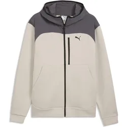 Tech Material MIX Full-Zip DK Herren Kapuzensweater, braun S