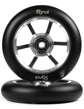 Roue De Scooter Signal Logo V3 Silver / Black 115 mm unisex
