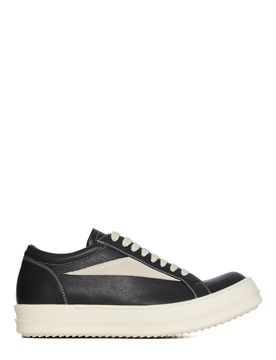 Front Lace-Up Sneakers with Contrast Stitching