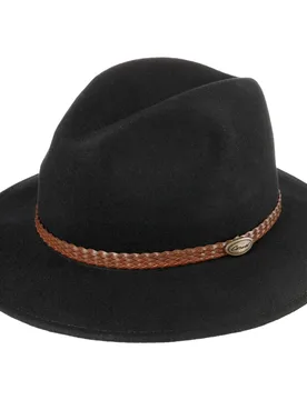 Outdoor Traveller Wool Felt Hat by - black - Female - Size: 58 cm - Lipodo - FashionsVida