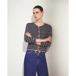 Chaqueta de mujer con estampado de rayas